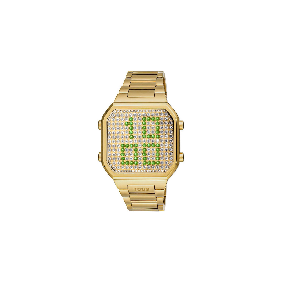 Reloj Tous D-BEARdigital con brazalete de acero IPG dorado y caja con leds