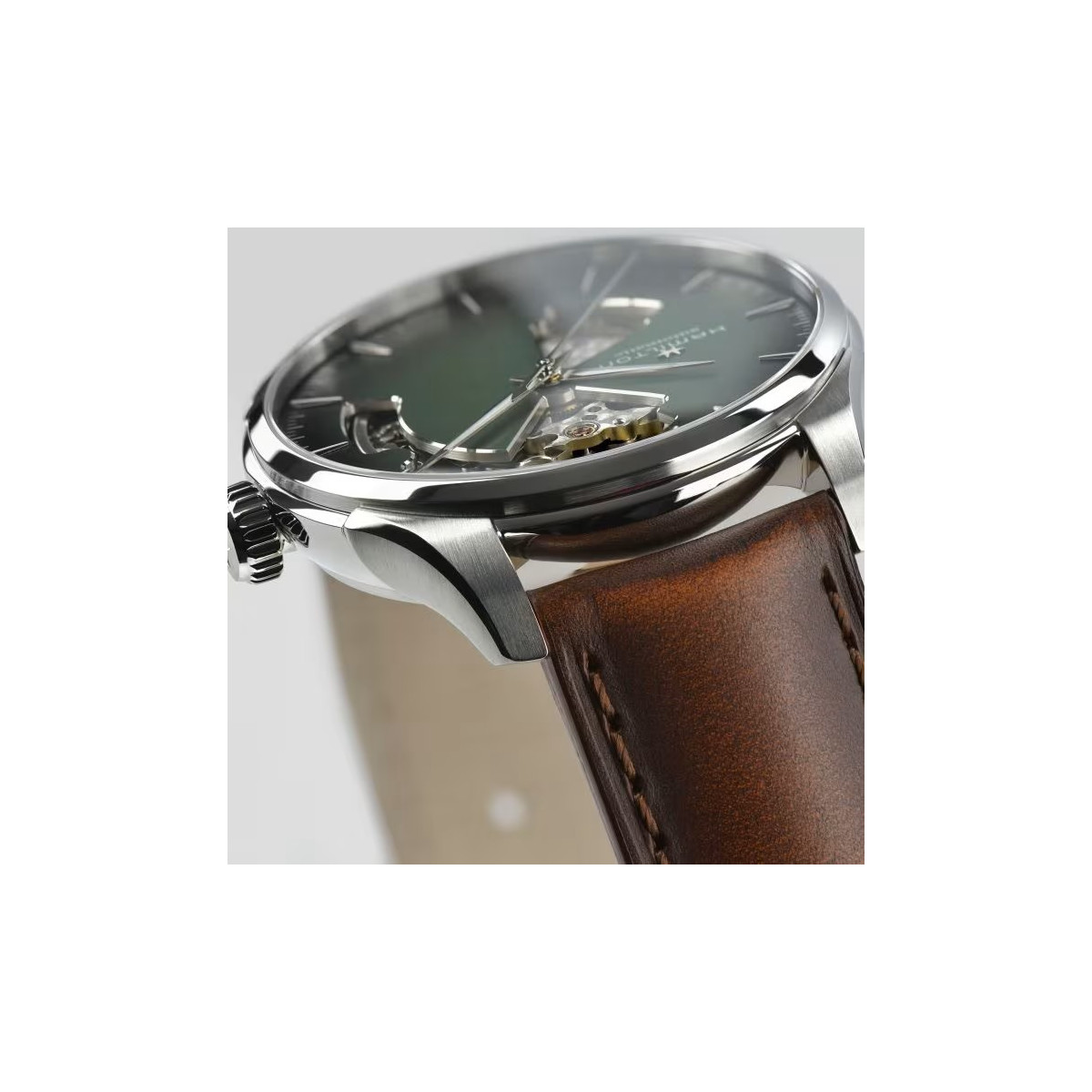 Reloj Hamilton Jazzmaster Open Heart Auto Verde Degradado