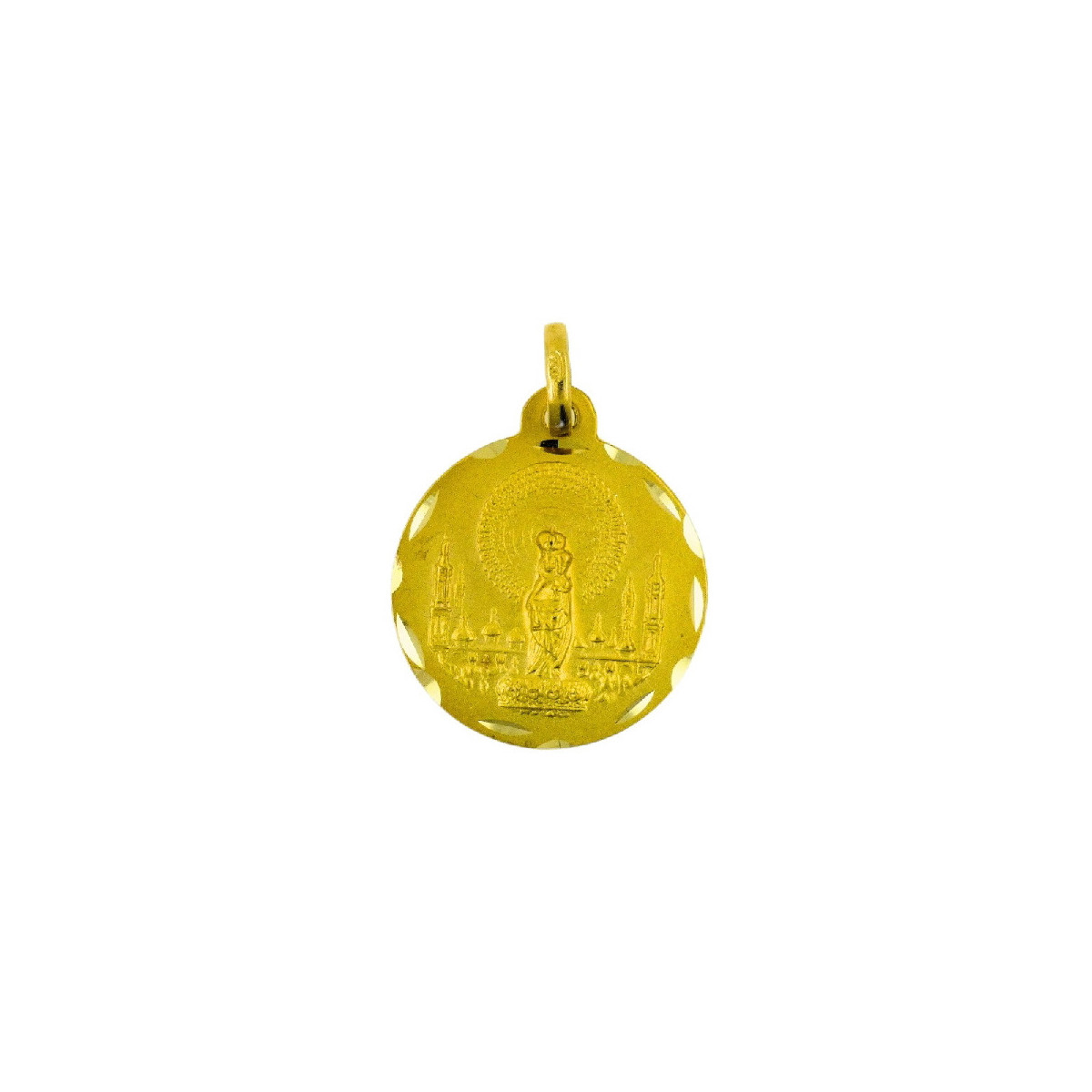 Medalla oro 750 Virgen del Pilar 18mm