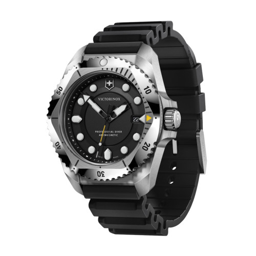 Reloj Victorinox Swiss Army Dive Pro esfera negra y caucho negro