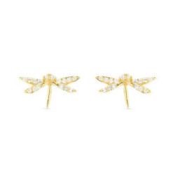 Pendientes Luxenter Libélula plata 925 dorada