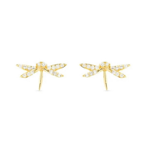 Pendientes Luxenter Libélula plata 925 dorada