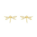 Pendientes Luxenter Libélula plata 925 dorada