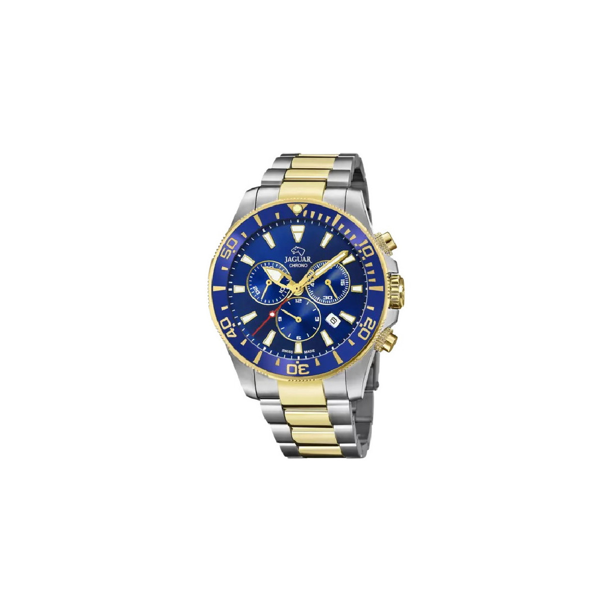 Reloj Jaguar Cronógrafo Bicolor Esfera azul para caballero