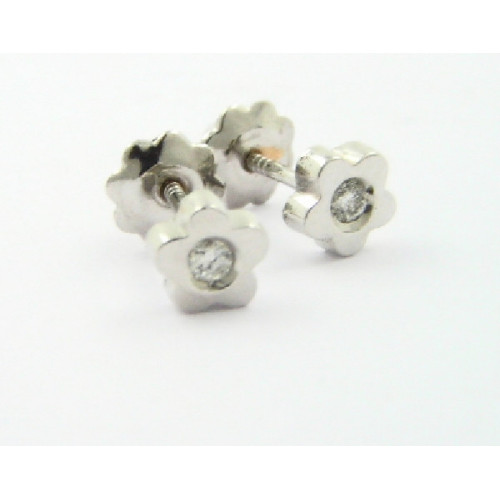 Pendientes oro  blanco 18k con brillantes