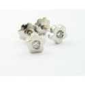 Pendientes oro  blanco 18k con brillantes