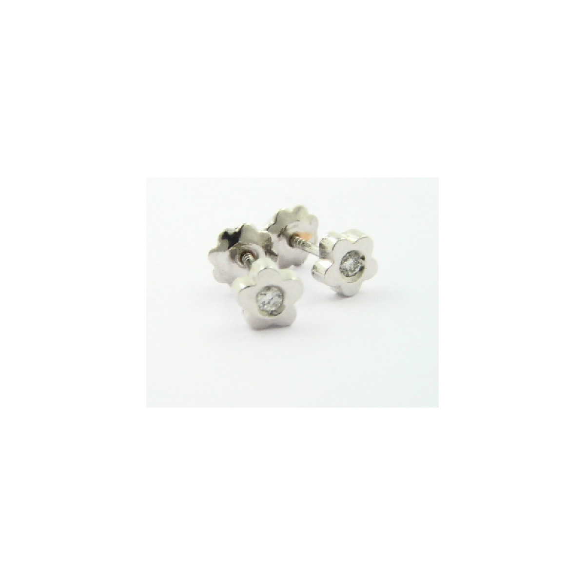 Pendientes oro  blanco 18k con brillantes