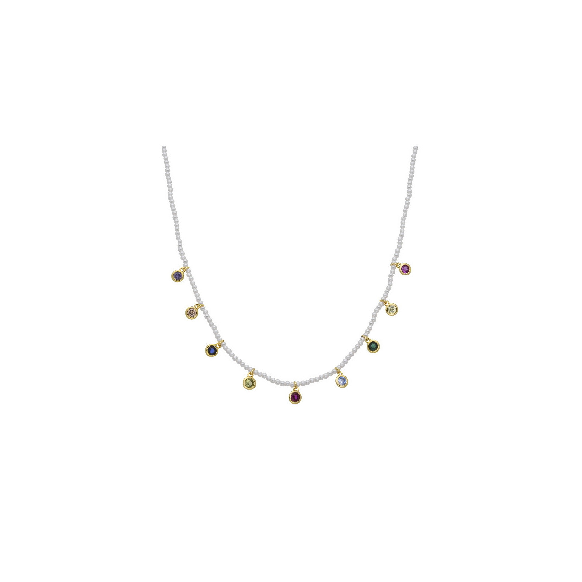 Collar Luxenter Alori plata 925 dorada y perlas