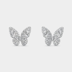Pendientes Itemporality Mariposa plata 925