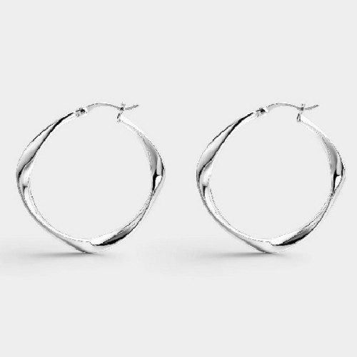 Pendientes Itemporality rizados plata 925
