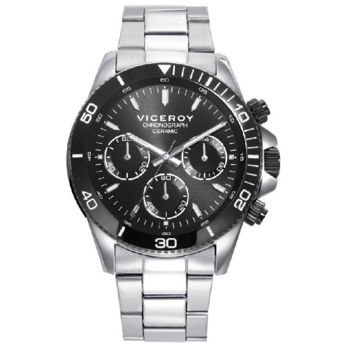 Reloj Viceroy Magnum Crono esfera negra y bisel cerámico para hombre y mujer