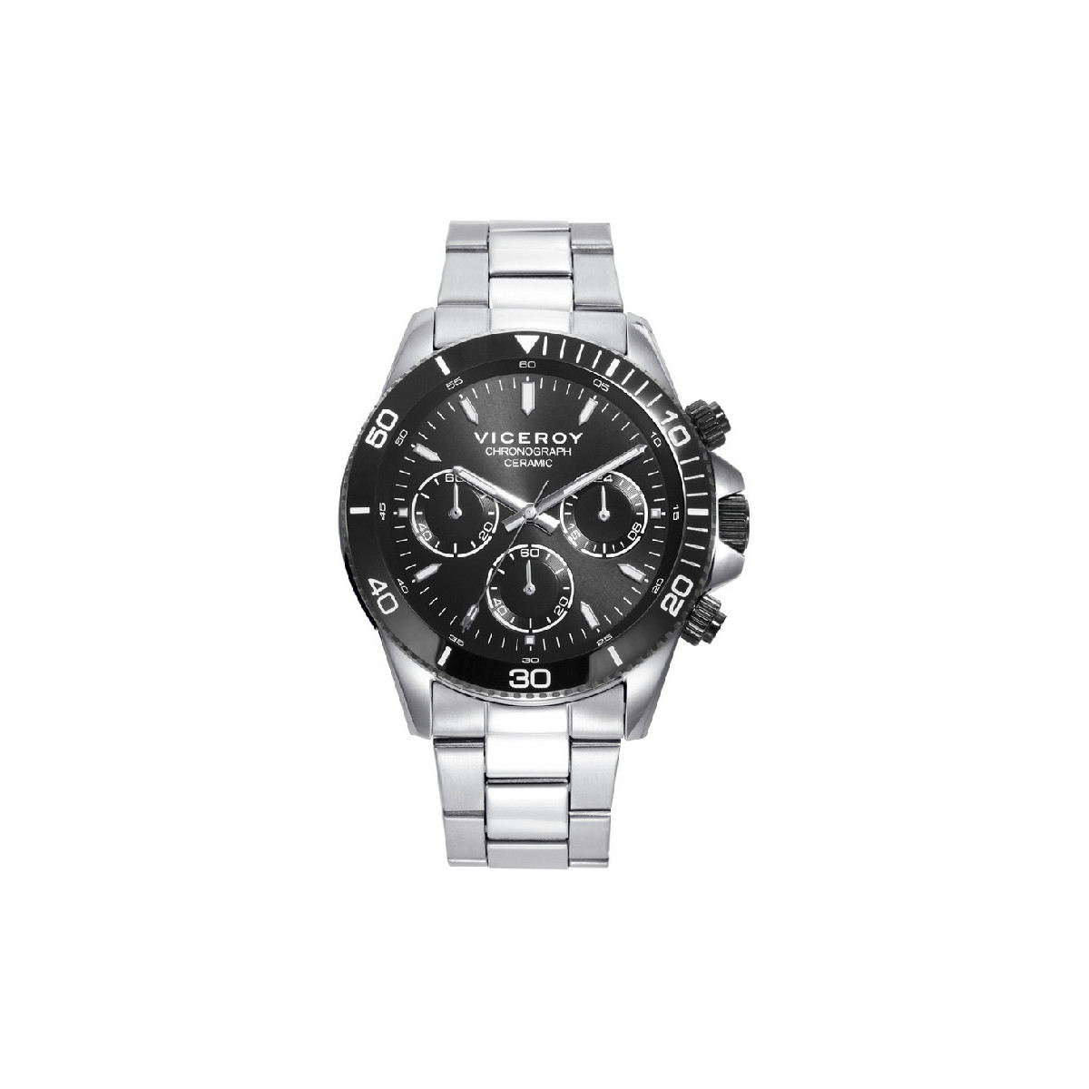 Reloj Viceroy Magnum Crono esfera negra y bisel cerámico para hombre y mujer