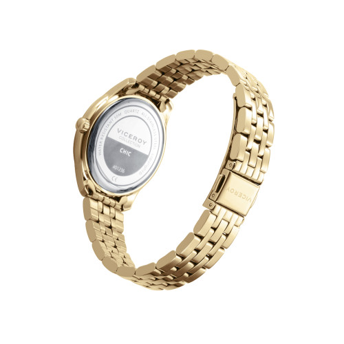 Reloj Viceroy Chic IP dorado multifunción con esfera verde para mujer