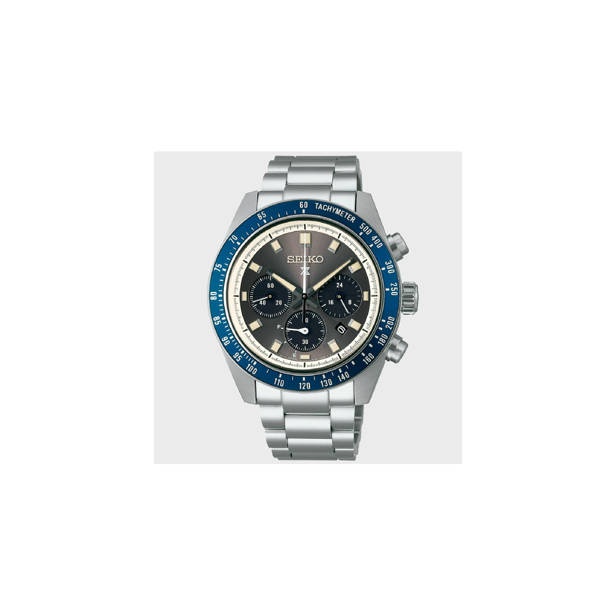 Reloj Seiko Prospex Crono Solar Speedtimer bisel azul