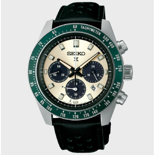 Reloj Seiko Prospex Crono Solar Speedtimer bisel verde