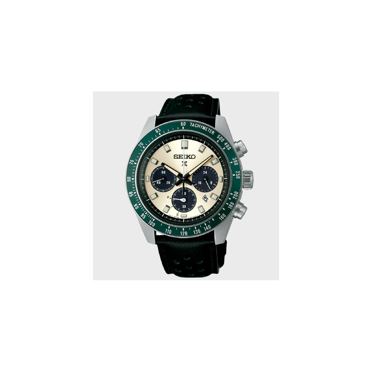 Reloj Seiko Prospex Crono Solar Speedtimer bisel verde