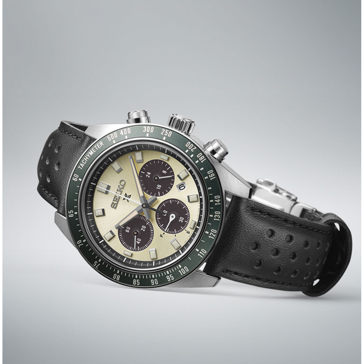 Reloj Seiko Prospex Crono Solar Speedtimer bisel verde