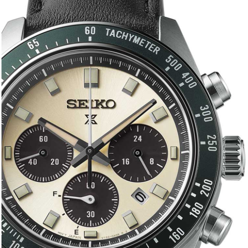 Reloj Seiko Prospex Crono Solar Speedtimer bisel verde