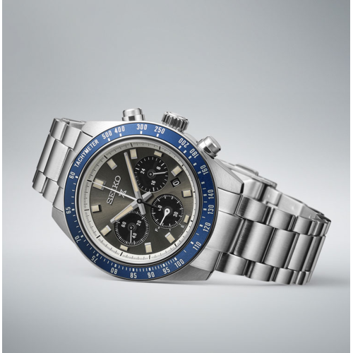Reloj Seiko Prospex Crono Solar Speedtimer bisel azul