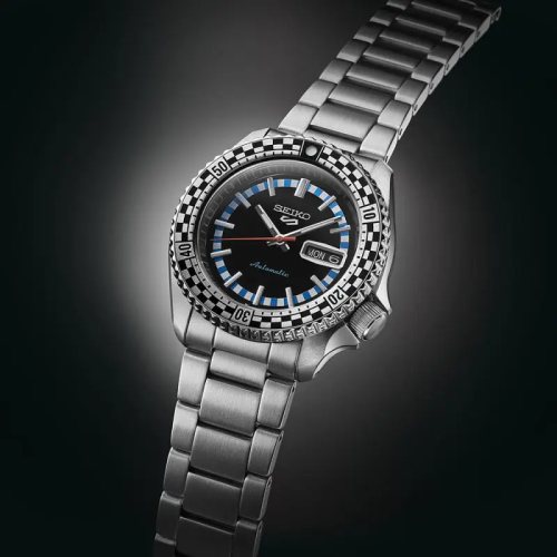 Reloj Seiko 5 Edición Especial Rally Diver azul Auto 42mm