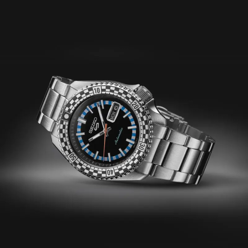 Reloj Seiko 5 Edición Especial Rally Diver azul Auto 42mm