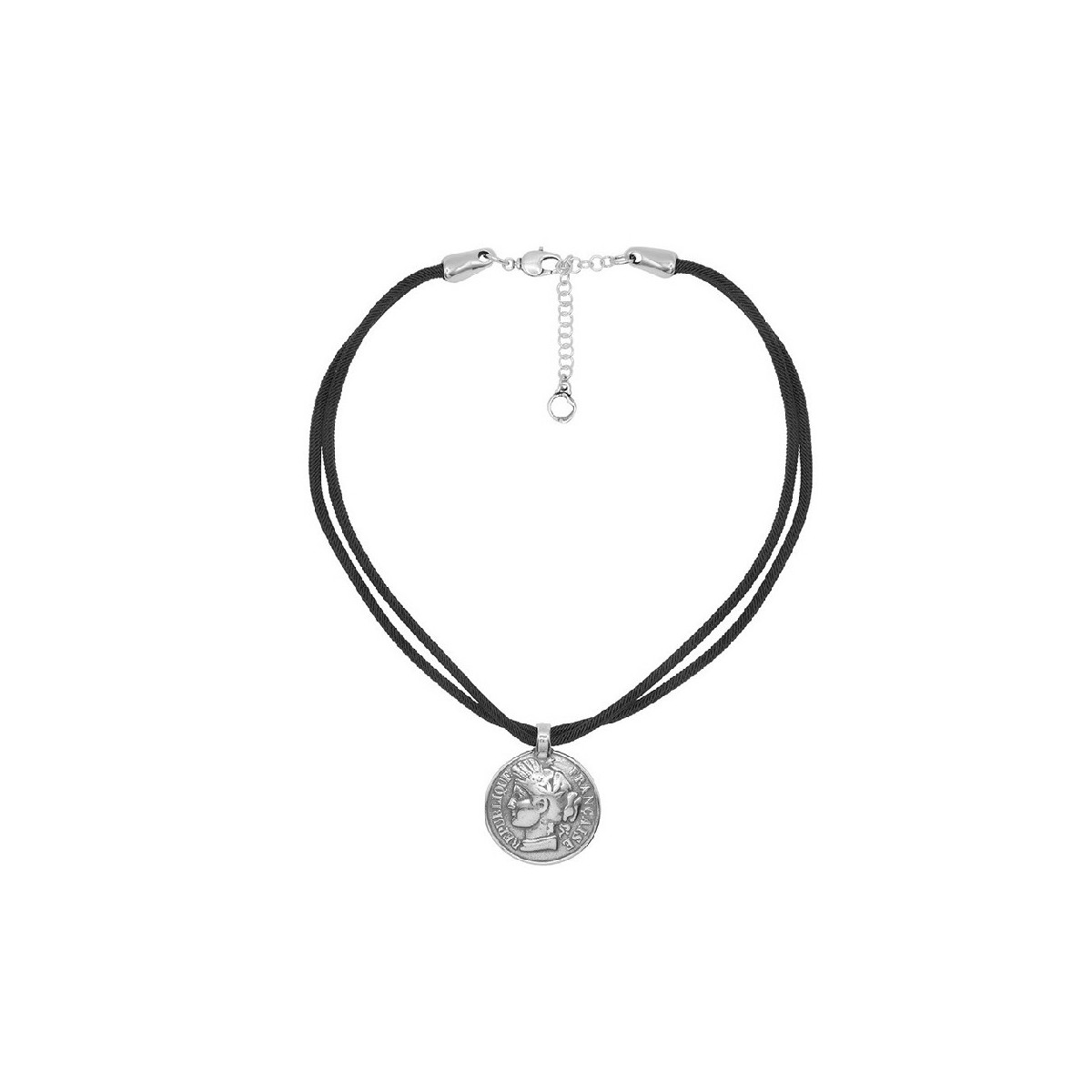 Collar Ciclón Rosalie metal plateado