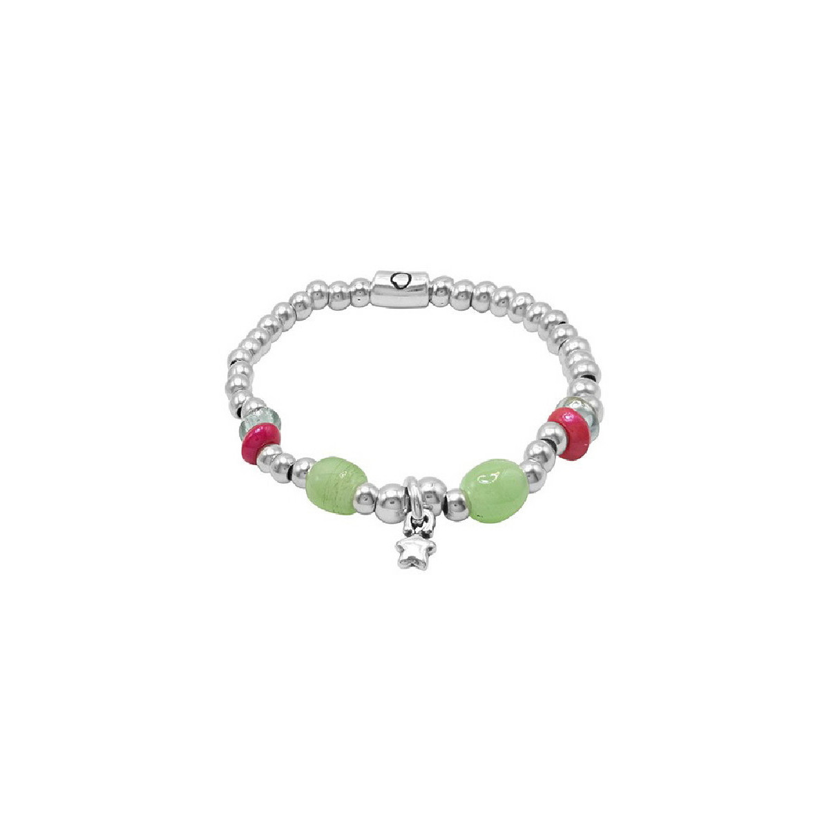Pulsera Ciclón Estrella metal plateado