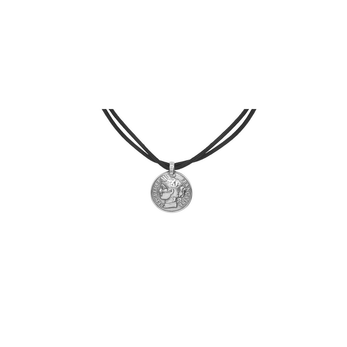 Collar Ciclón Rosalie metal plateado
