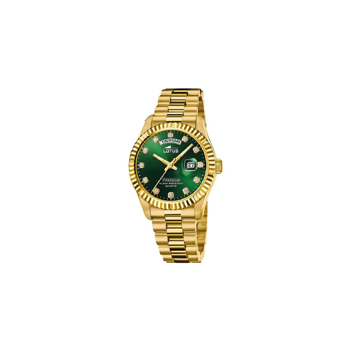 Reloj Lotus para hombre y mujer esfera verde