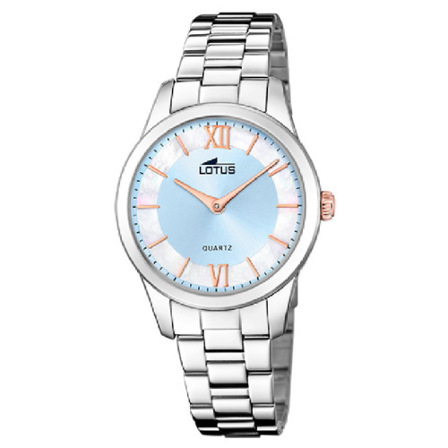 Reloj Lotus para mujer esfera azul y nácar