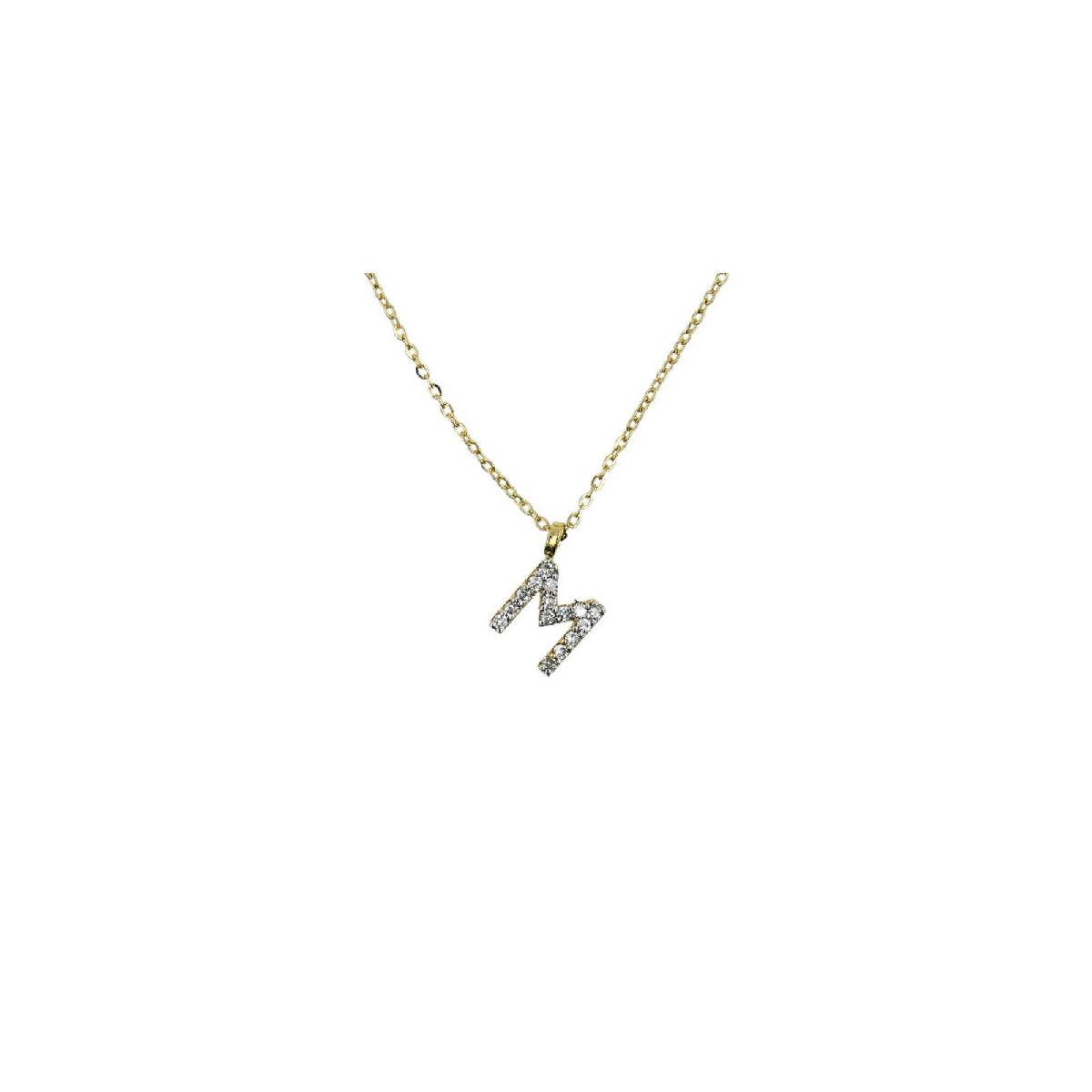 Gargantilla LeCarré oro 750 inicial M con brillantes