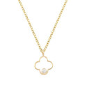 Gargantilla Ekan oro 750 con flor y brillante