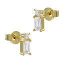 Pendientes Itemporality Rectangulares plata 925 dorada