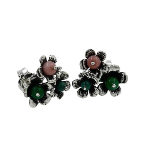 Pendientes La Perionda plata 925 y piedras naturales