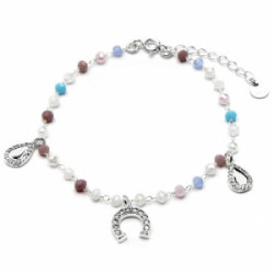Pulsera Luxenter Neusne plata 925 con piedras de colores