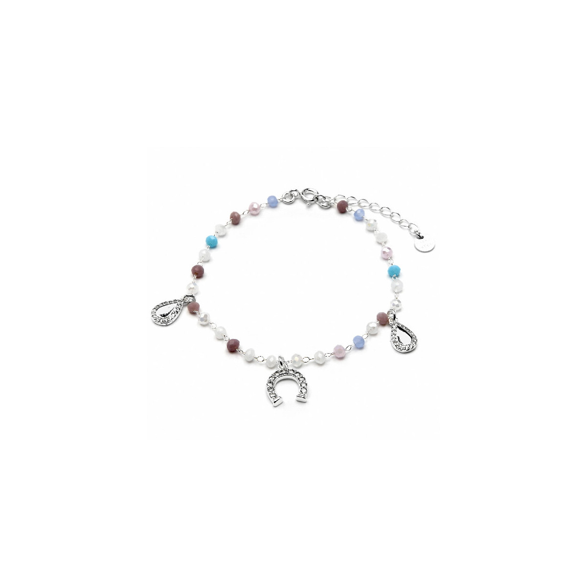 Pulsera Luxenter Neusne plata 925 con piedras de colores