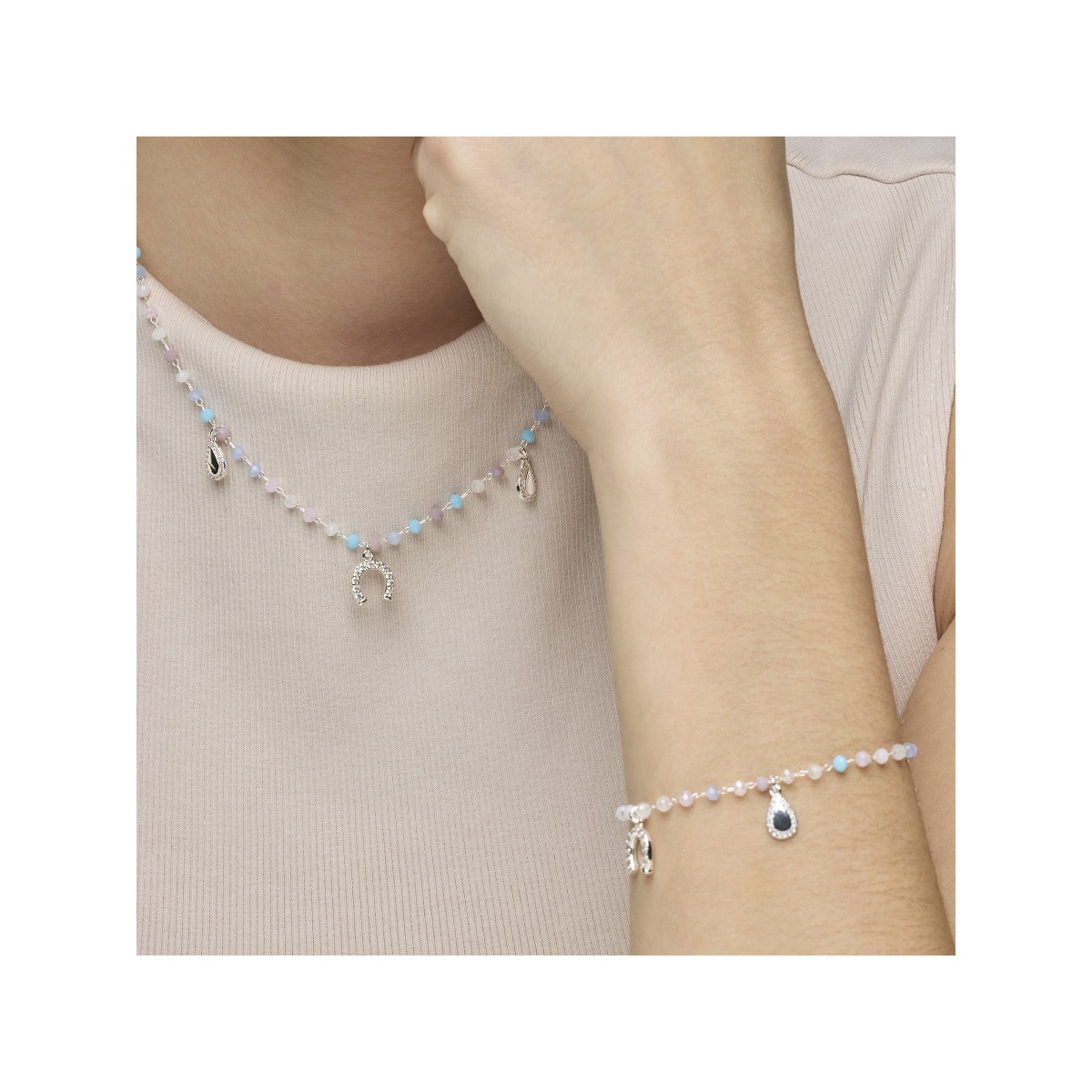 Pulsera Luxenter Neusne plata 925 con piedras de colores