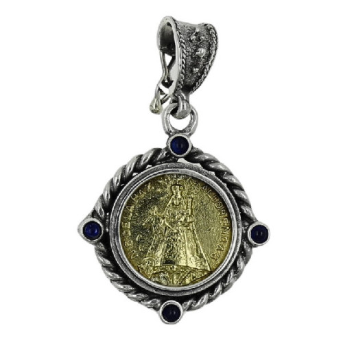 Medallón Altana plata 925 y bronce Virgen de la Paz de Alcobendas