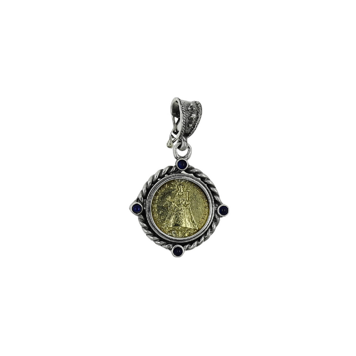Medallón Altana plata 925 y bronce Virgen de la Paz de Alcobendas