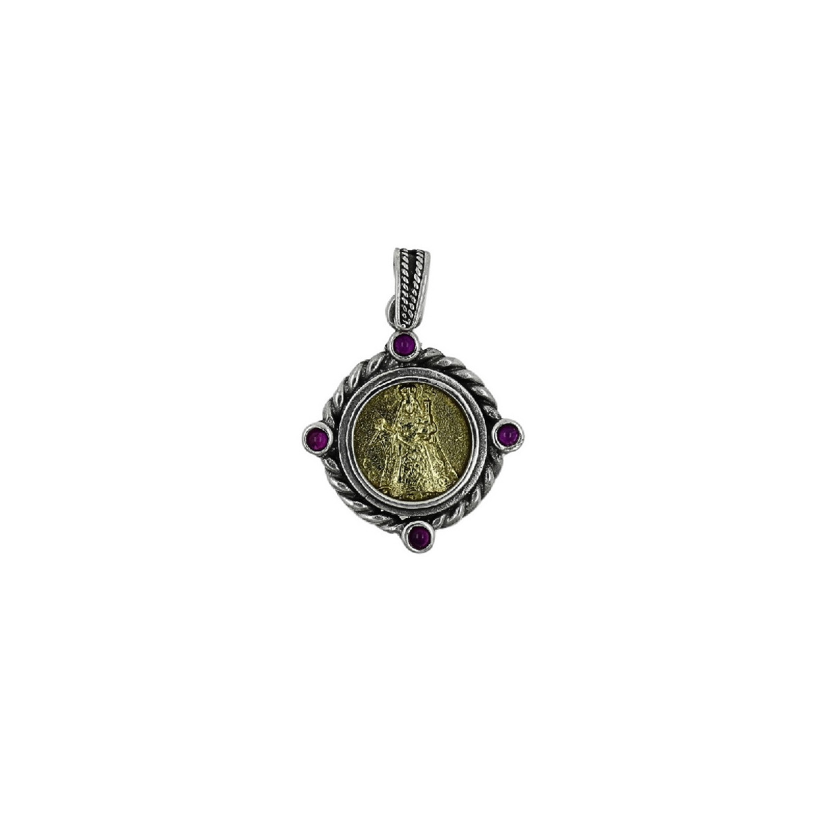 Medallón Altana plata 925 y bronce Virgen de la Paz de Alcobendas