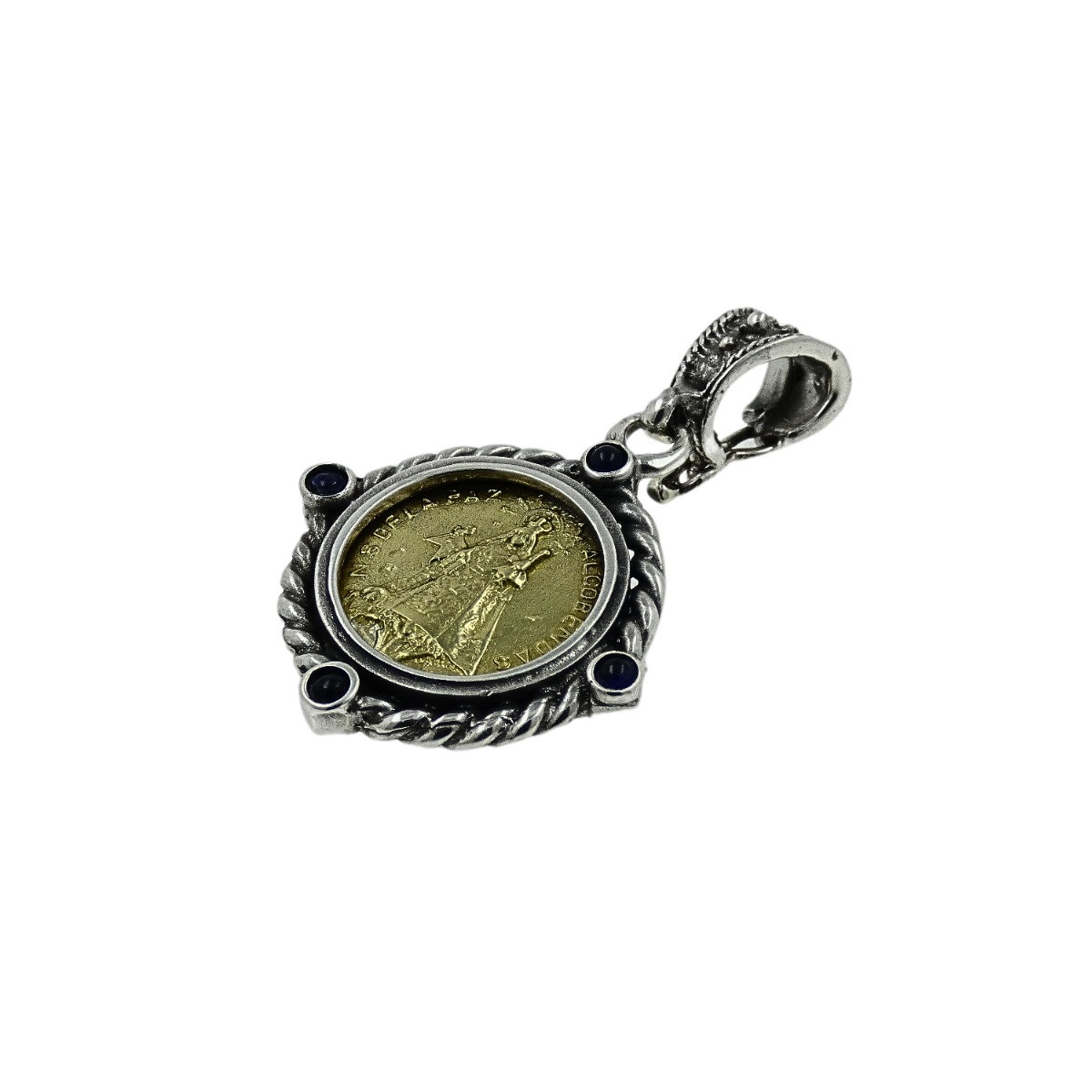 Medallón Altana plata 925 y bronce Virgen de la Paz de Alcobendas