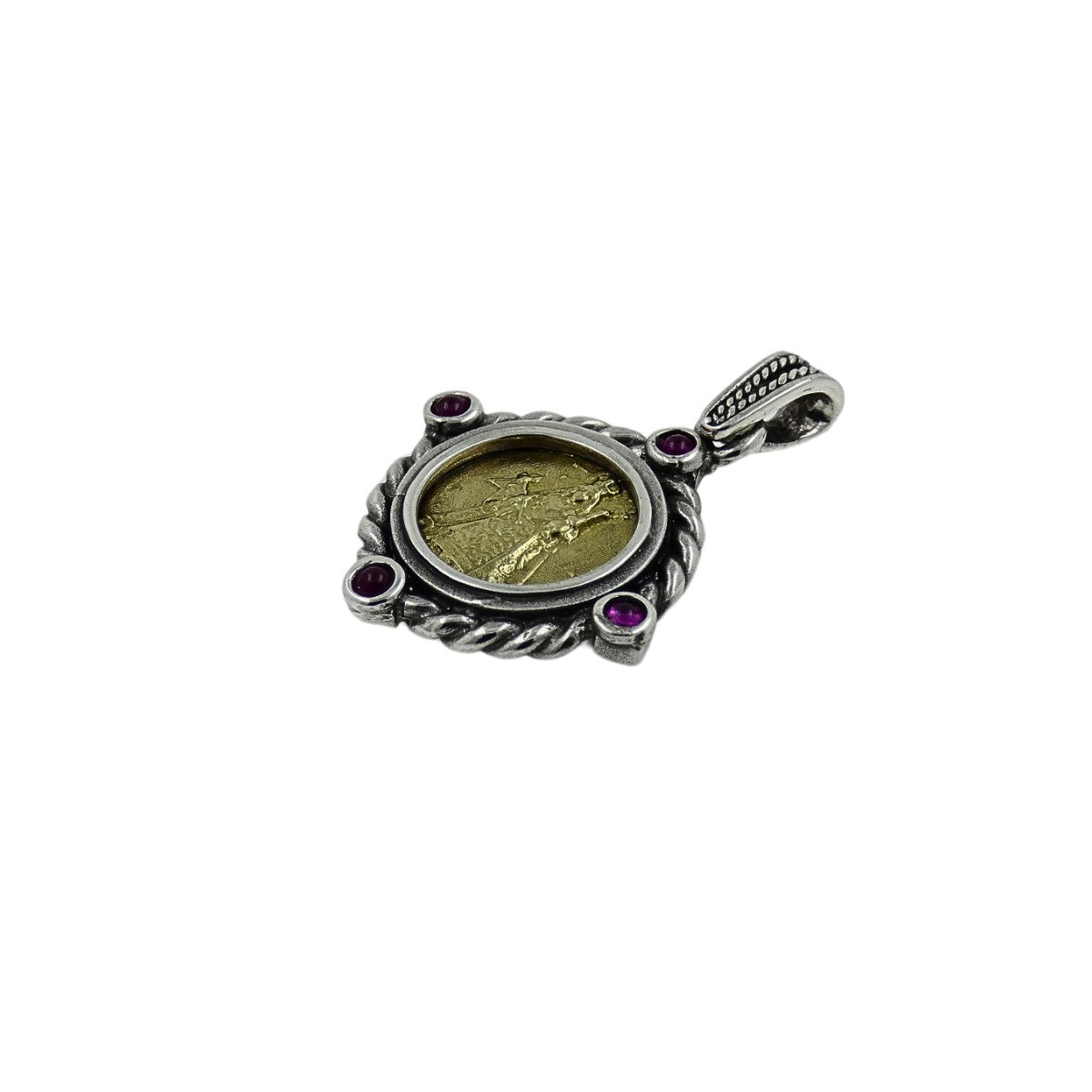 Medallón Altana plata 925 y bronce Virgen de la Paz de Alcobendas