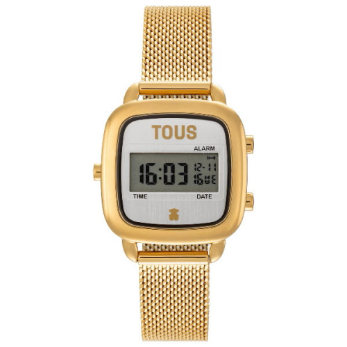Reloj Tous digital con brazalete de acero IP dorado D-Logo Mini