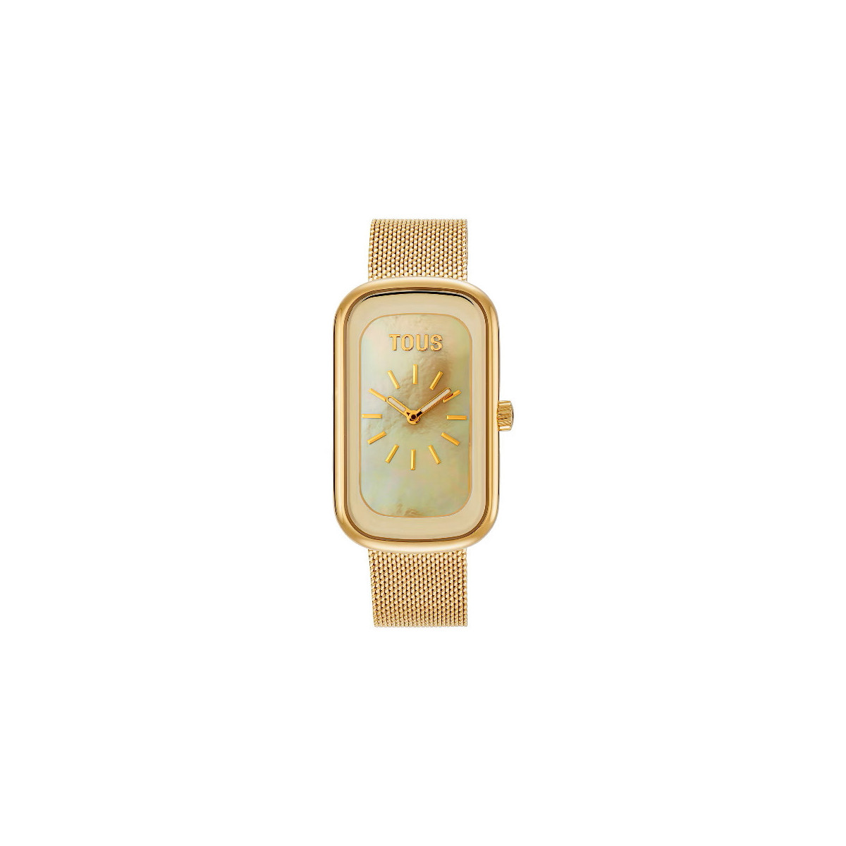 Reloj Tous analógico con esfera de nácar y brazalete de acero IP dorado T-Band Club