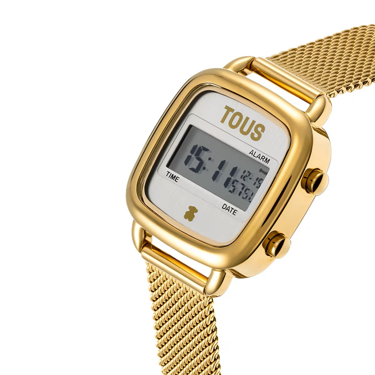 Reloj Tous digital con brazalete de acero IP dorado D-Logo Mini