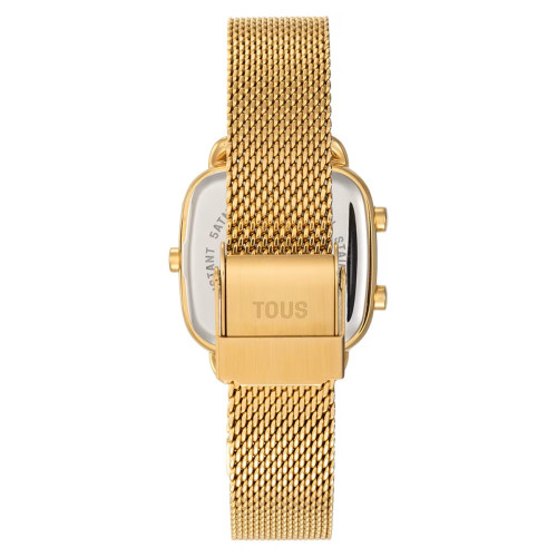 Reloj Tous digital con brazalete de acero IP dorado D-Logo Mini
