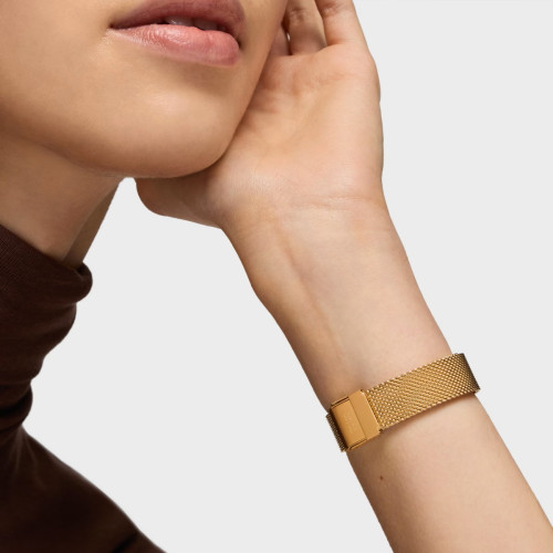 Reloj Tous digital con brazalete de acero IP dorado D-Logo Mini