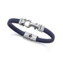 Pulsera Viceroy Fashion de acero y piel azul trenzado