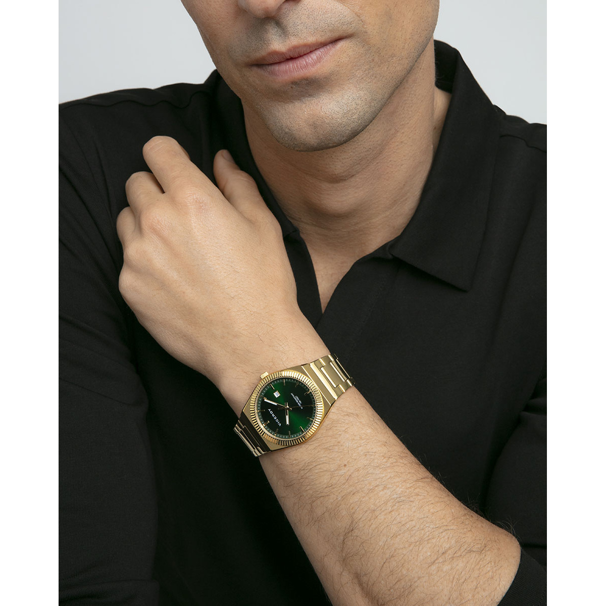 Reloj Viceroy Dress acero IP dorado y esfera verde para hombre
