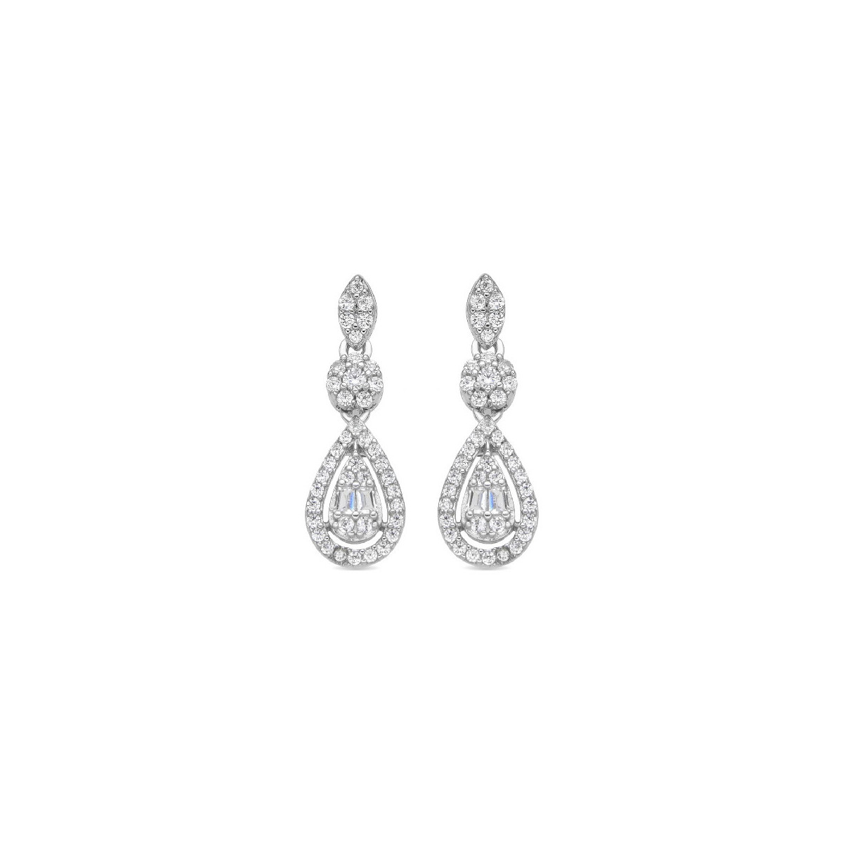 Pendientes Luxenter Balou plata 925 y circonitas